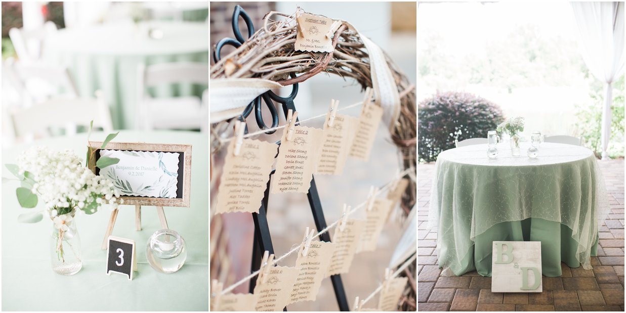 Mint green tablescape